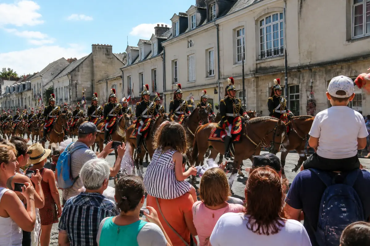 Spectacle équestre lors de la fête du 14 juillet proche de chez moi.